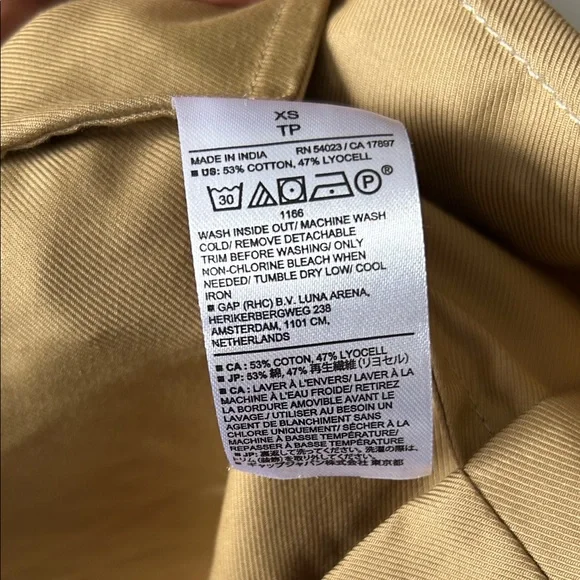 NWT Banana Republic Tan Mini Shirt Dress - Picture 3 of 3